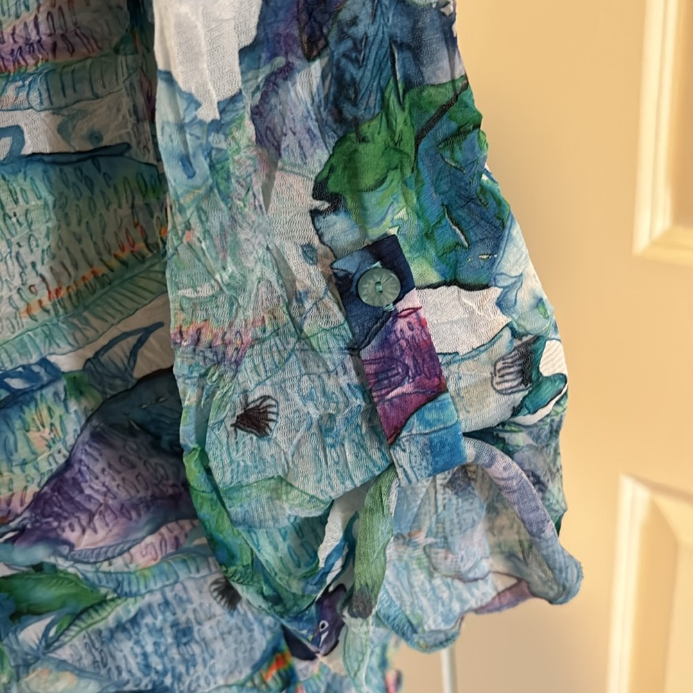 Snow Skins Fish Pattern Shirt - image 3